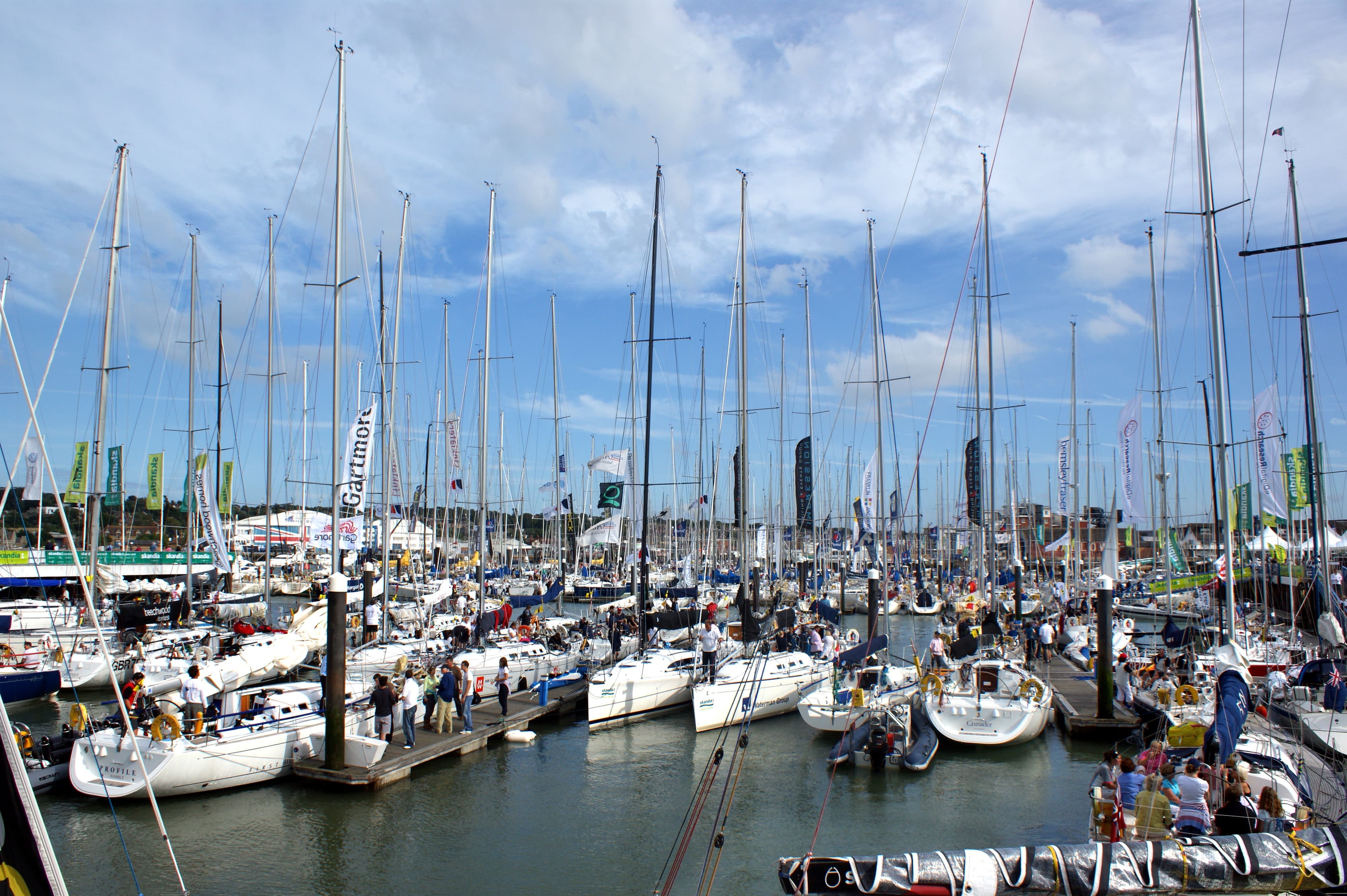 Cowes Yacht Haven during Cowes Week